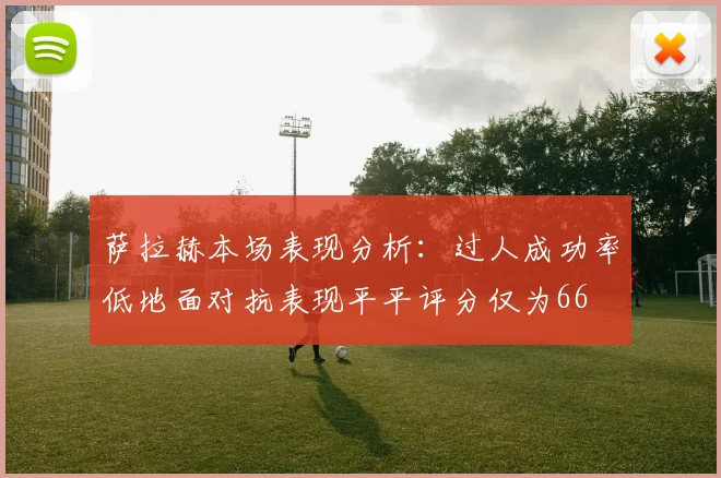 萨拉赫本场表现分析：过人成功率低地面对抗表现平平评分仅为66